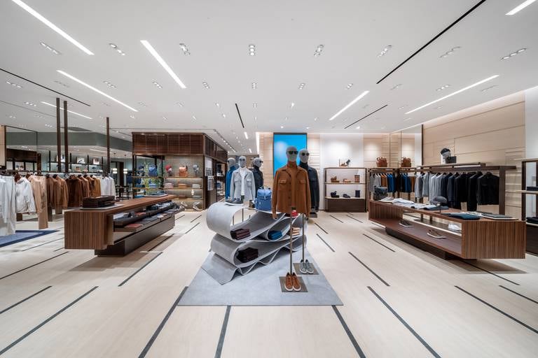Suits are far less prominent in Zegna's new store concept.