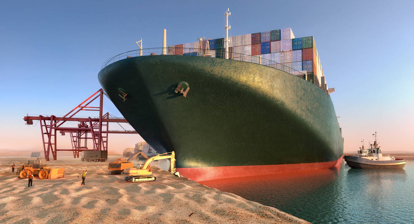 A ship blocked the Suez Canal for six days.