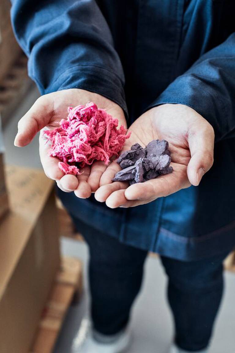 HKRITA's recycling technology produces polyester fibres and cellulose powder.
