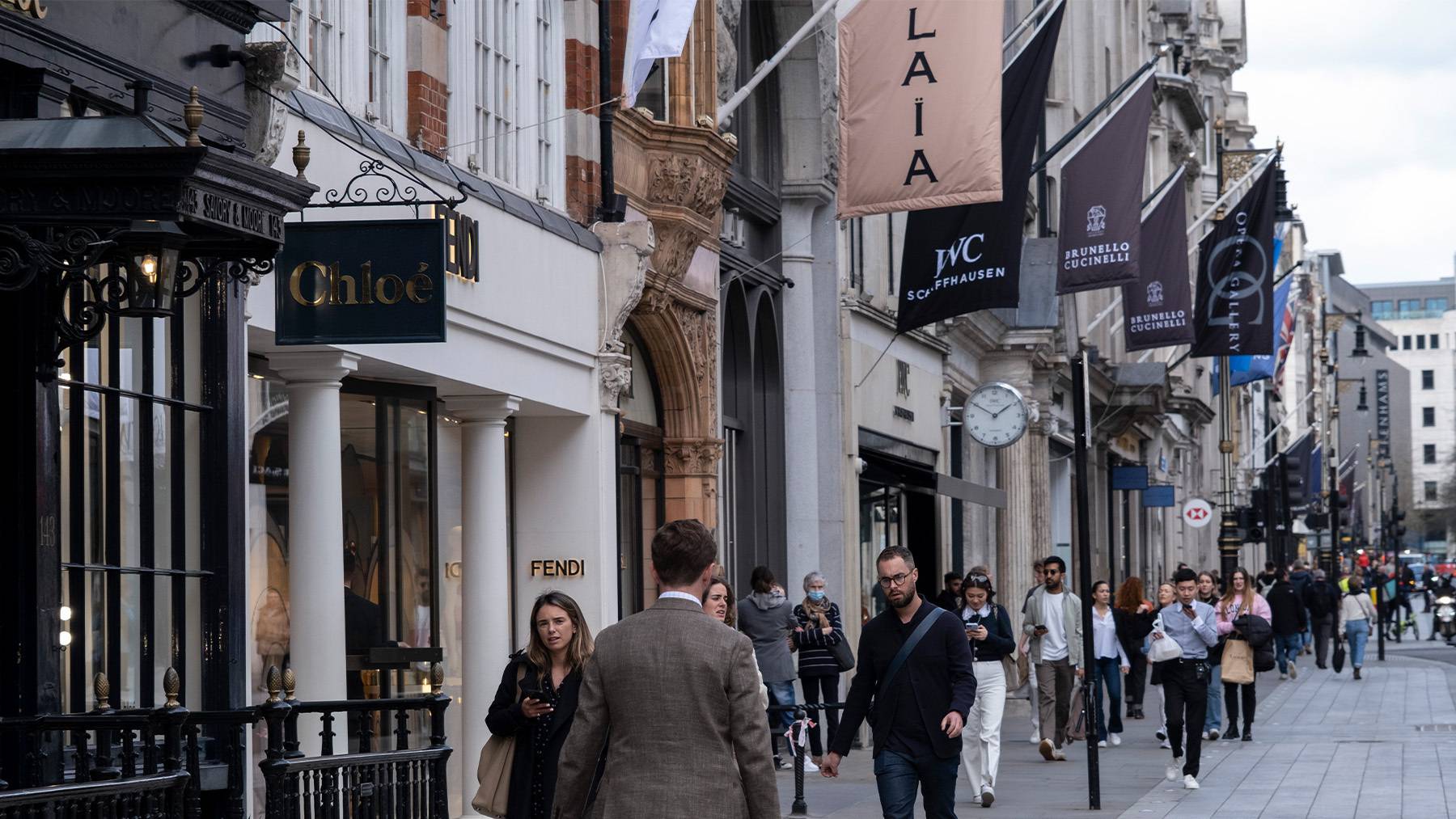Shoppers on Bond Street, London, UK