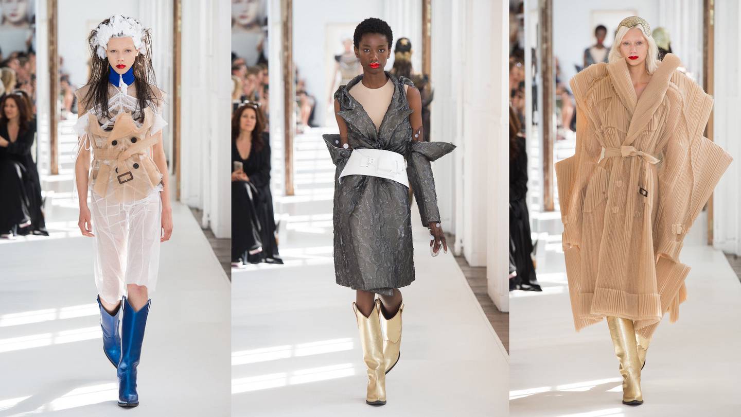 Deconstructed silhouettes have been a staple of John Galliano's work for Maison Margiela.