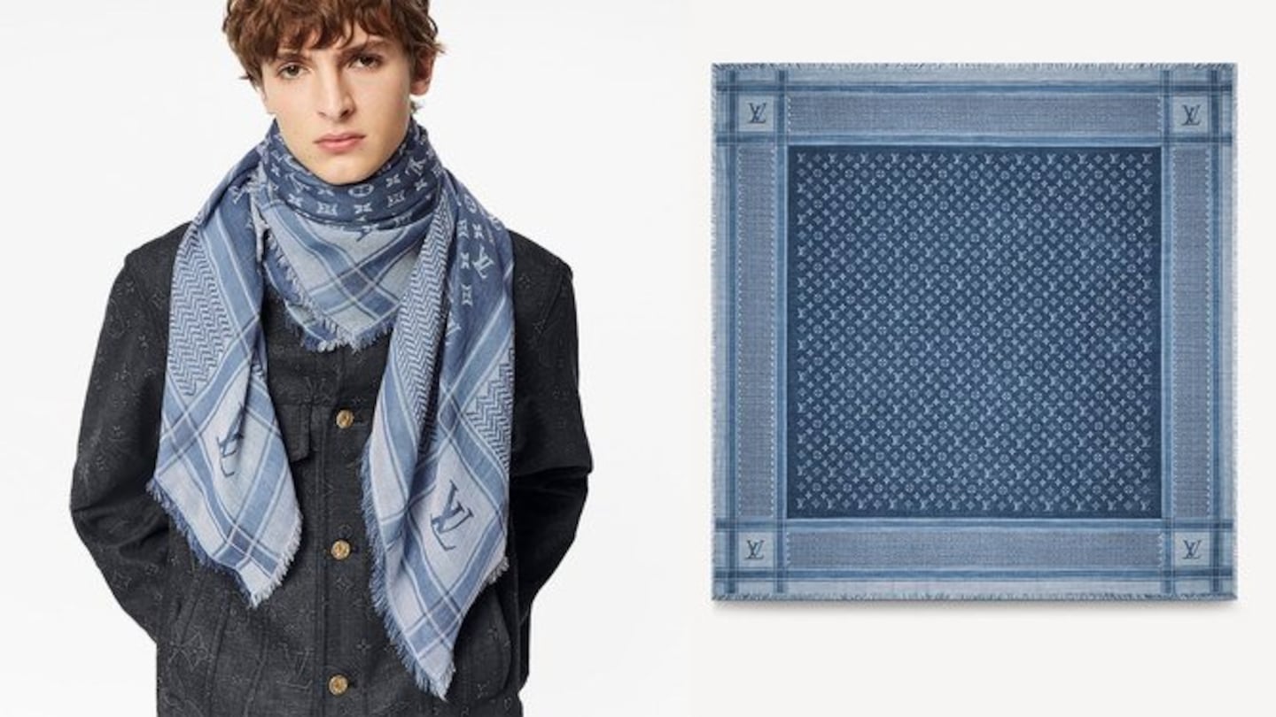 An image of the scarf from Louis Vuitton's website. Louis Vuitton