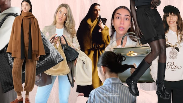 Luxury brands and TikTok screenshot collage