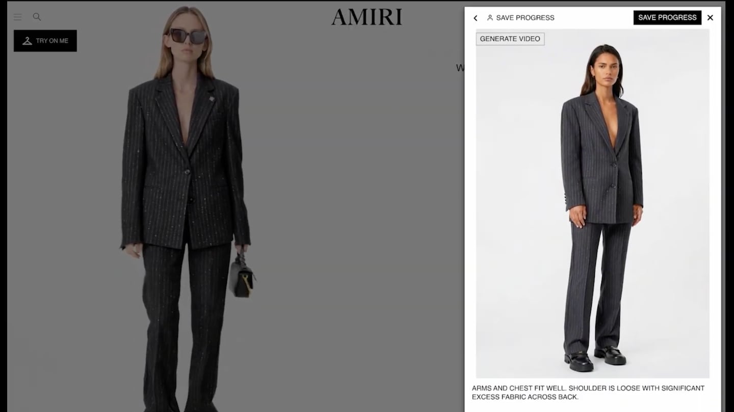 Amiri is the first brand to use RealFit's technology