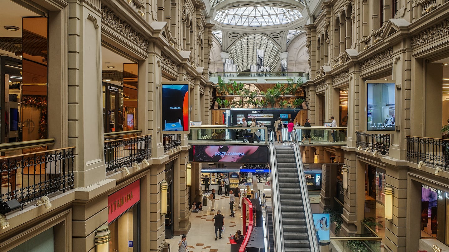 Visitors at the Galerías Pacífico shopping mall in Buenos Aires, Argentina.
