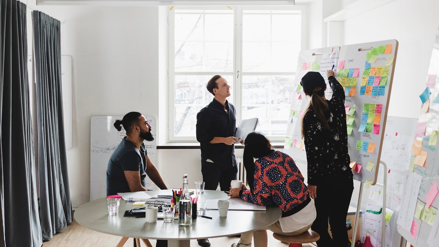 Employees Working Collaboratively.