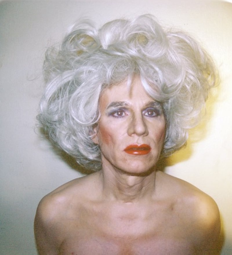 An exclusive unseen image of Andy Warhol from the archive of Ronnie Cutrone showing Warhol in drag.