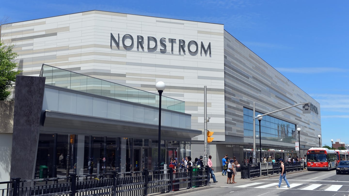 The exterior of a Nordstrom store.