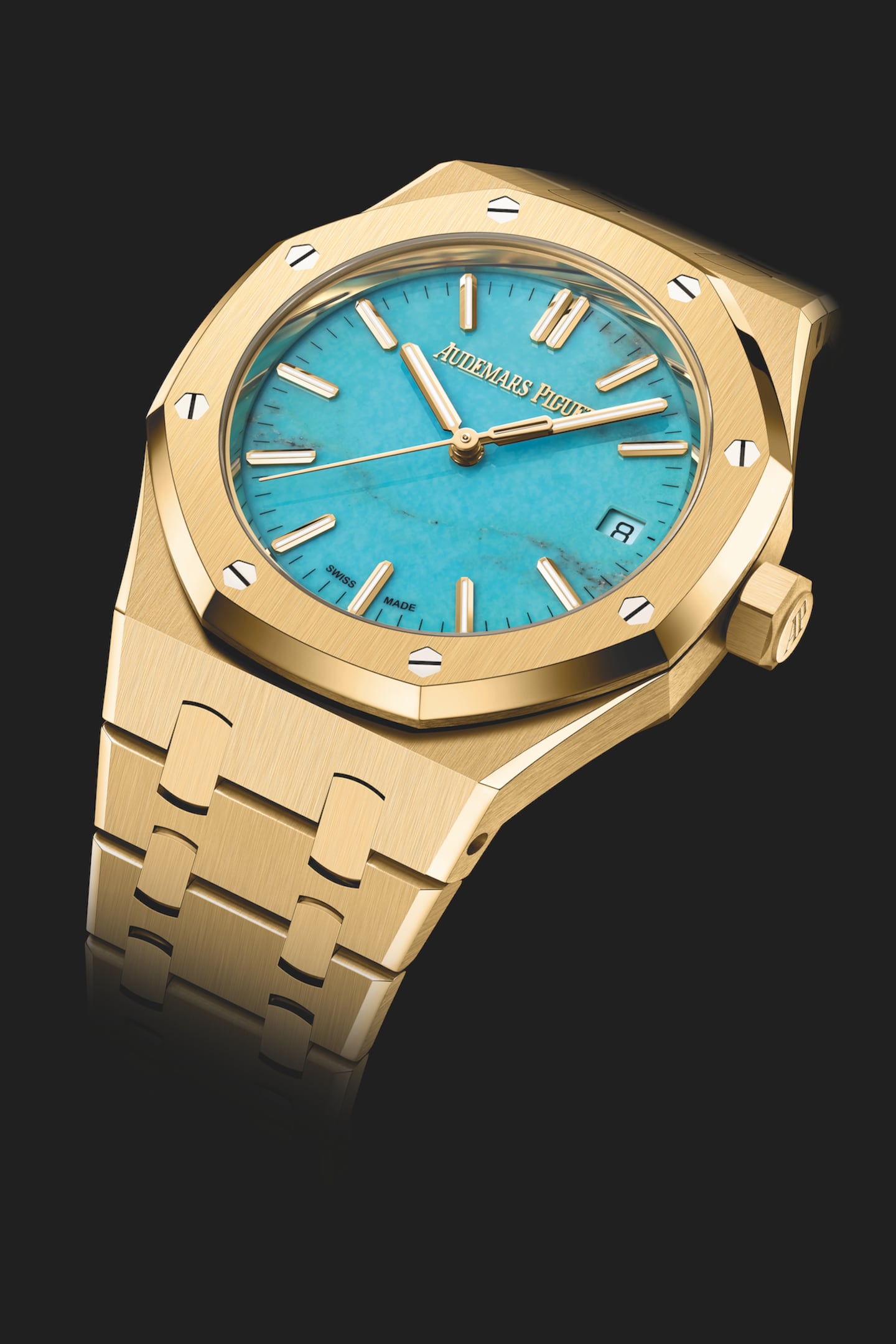 A gold Audemars Piguet Royal Oak watch