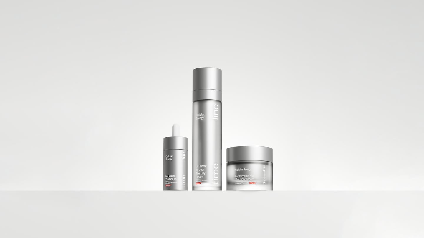 Three skincare products from Timeline.