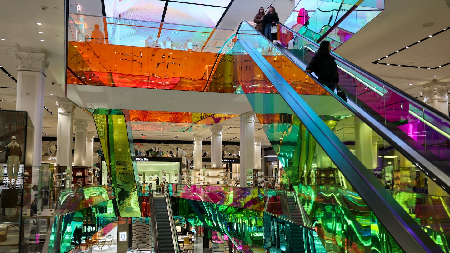 Inside the Saks Fifth Avenue flagship in Manhattan.