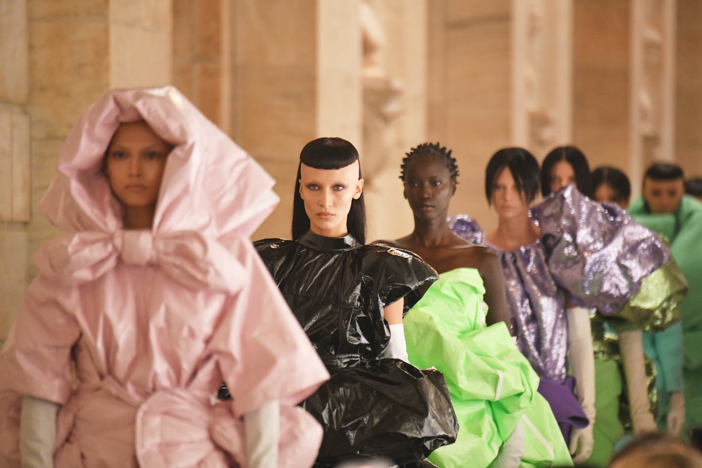 Marc Jacobs showed his latest runway collection at the New York Public Library.