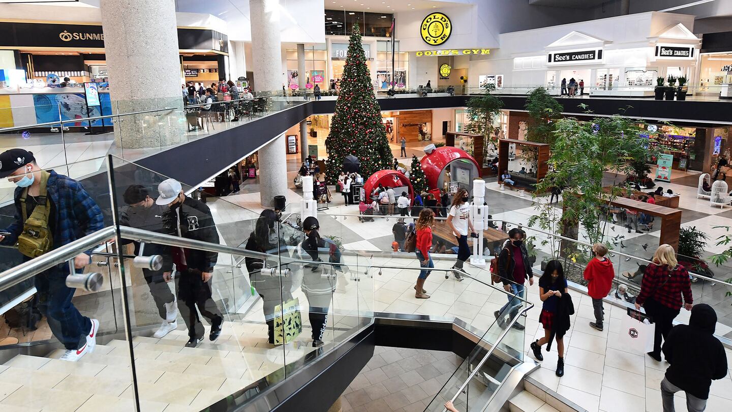 Malls were busy over the holidays despite the spread of the Omicron variant.