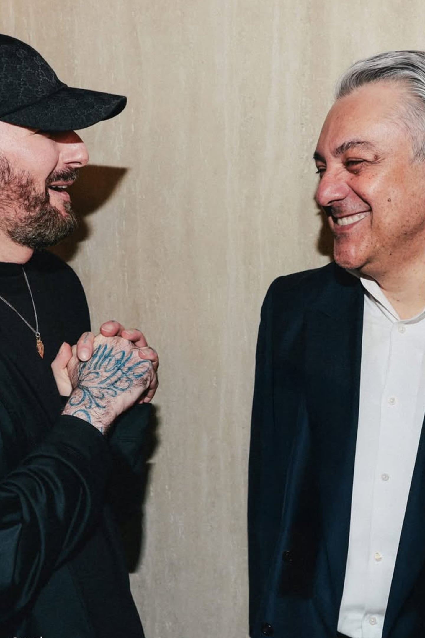 Luca de Meo and Demna backstage at the Gucci Autumn/Winter 2026 show.