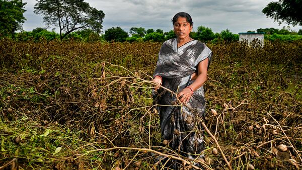 Anita Purale lost her cotton crop due to heavy rain and floods in parts of Maharashtra, India in September. Extreme weather is a growing threat to fashion supply chains.