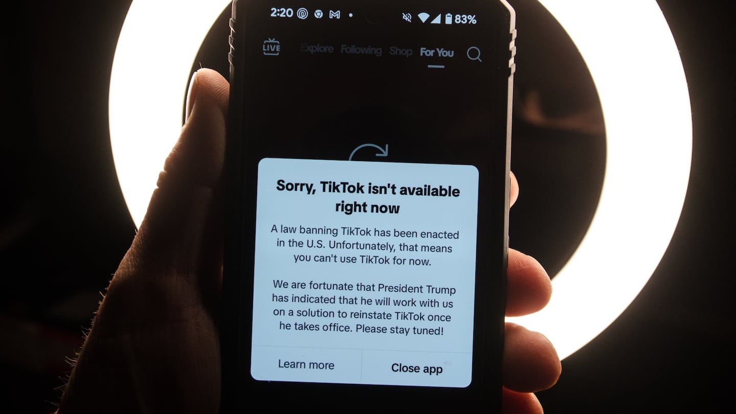 TikTok users in the US are now unable to access the app "for now."