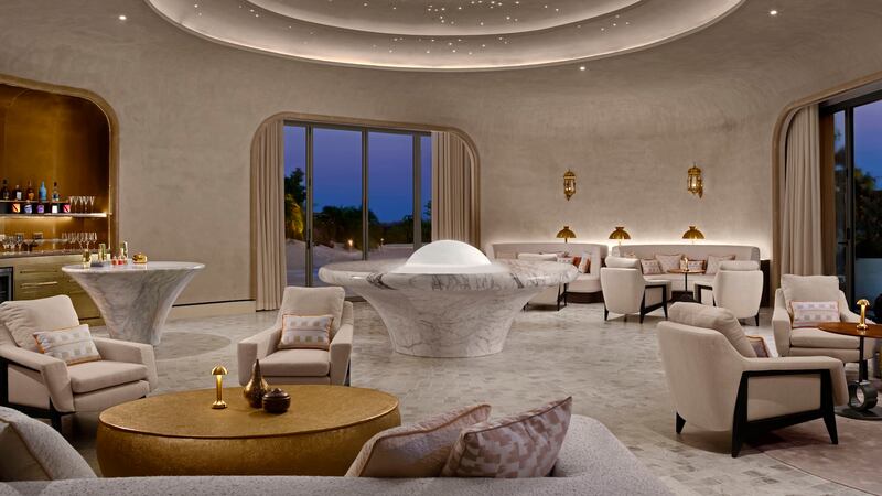 The interior at The Ritz-Carlton Reserve Nujuma in Oman.