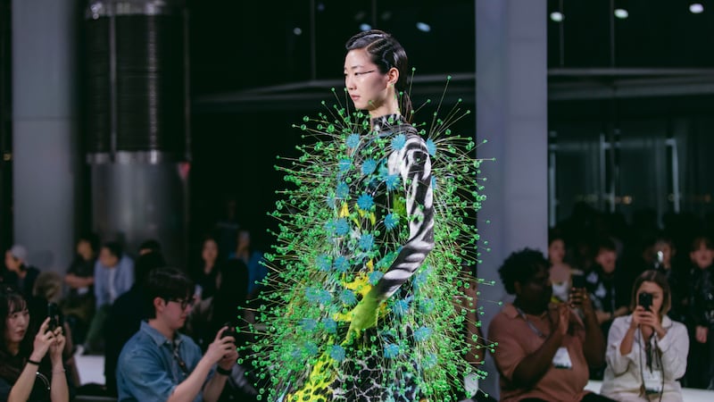 Kit Wan Studios' “Mutant // Mythology” collection was presented at the “Elites” fashion show at Centrestage 2026 in Hong Kong.