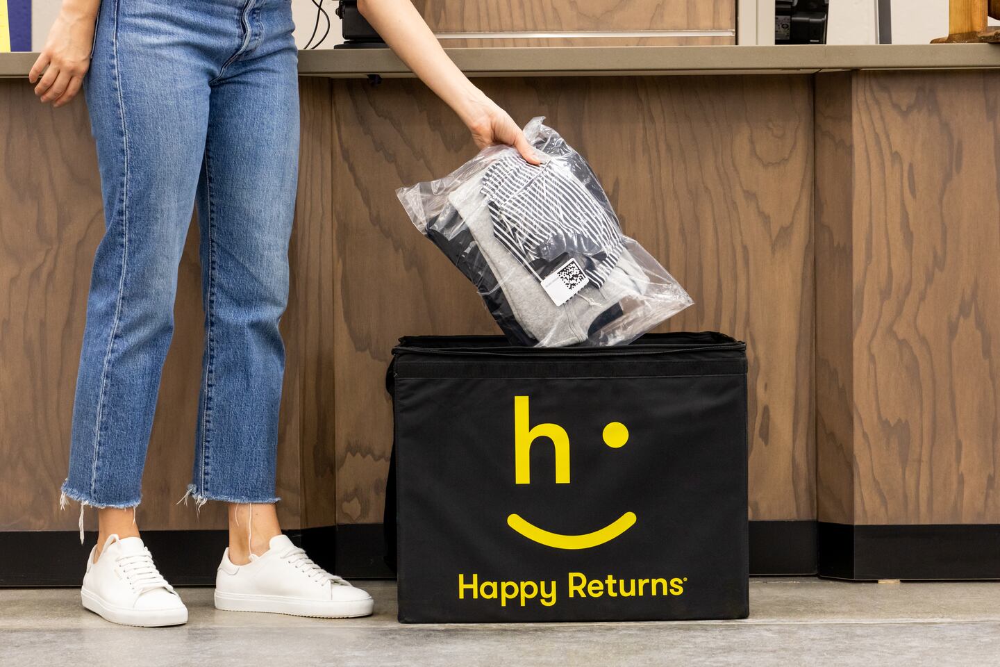 Happy Returns give shoppers an in-person drop off location for online purchases.