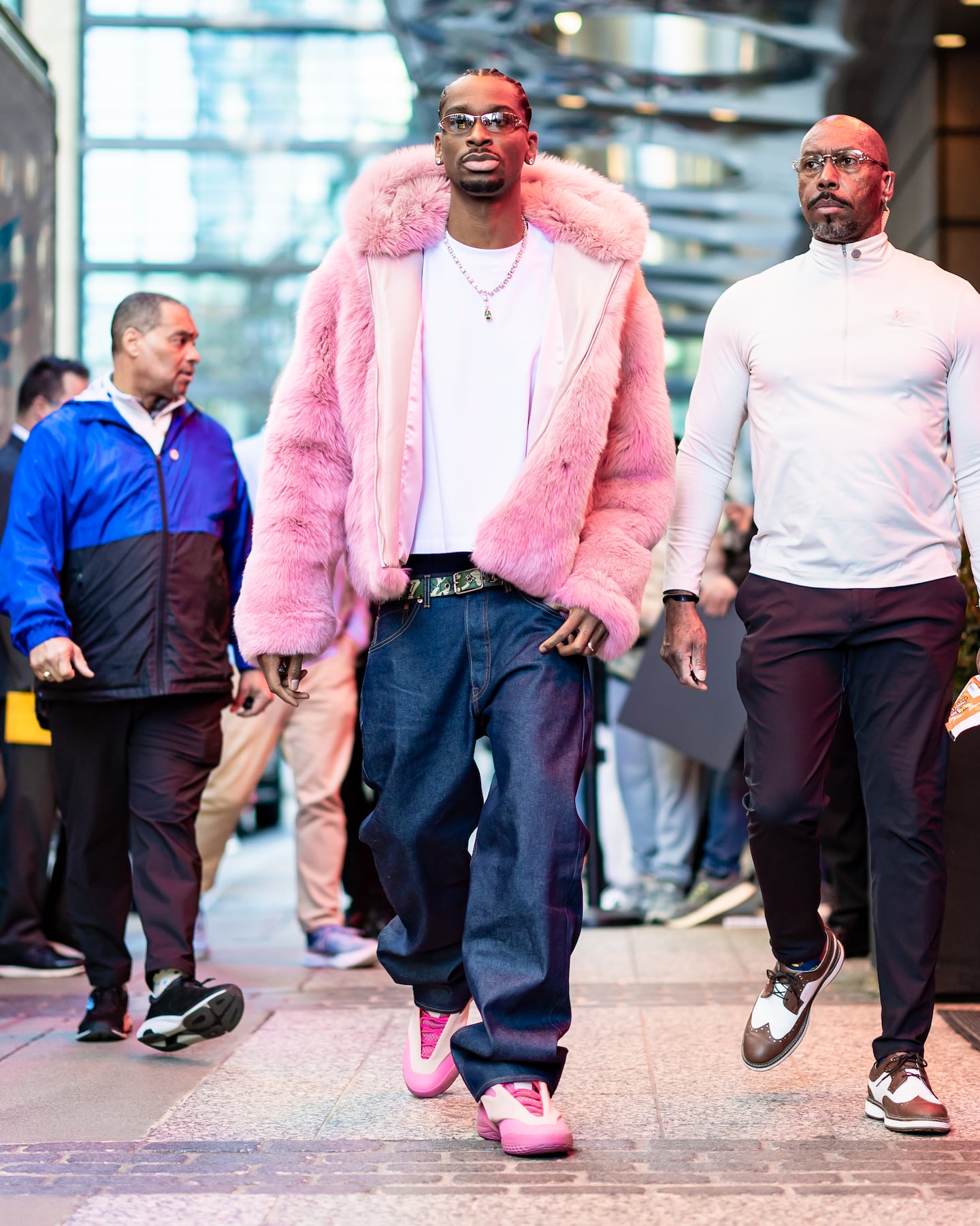BOSTON, MASSACHUSETTS - MARCH 25: Shai Gilgeous-Alexander of the Oklahoma City Thunder is seen on March 25, 2026 in Boston, Massachusetts. (Photo by The Hapa Blonde/GC Images)