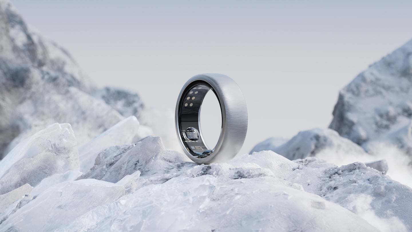 A close-up image of an Oura Ring.