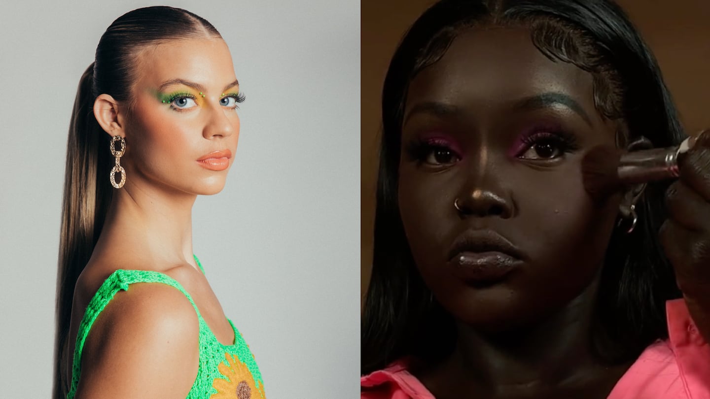 Sydney Morgan (L) and Nyadollie Deng (R) were named top beauty influencers by YouTube and TikTok, respectively.