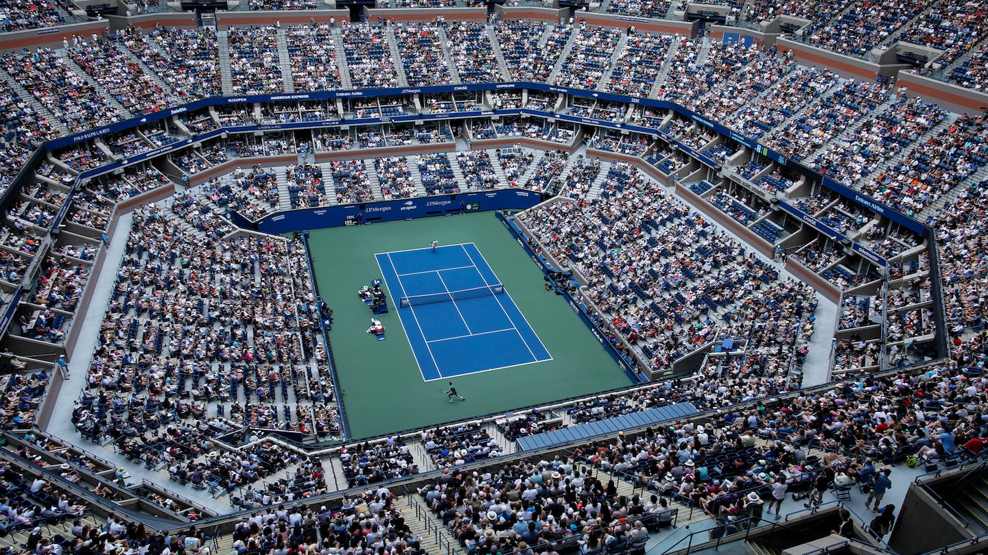 Topshot Arthur Ashe Stadium USA Open.