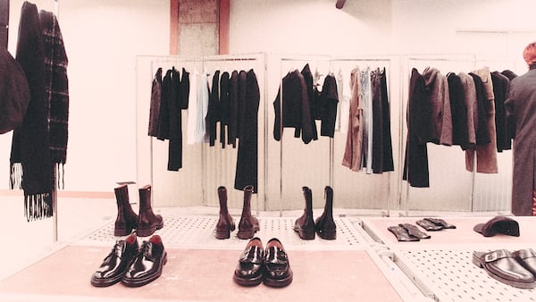 Boots, loafers and ready-to-wear at Our Legacy's Paris showroom.