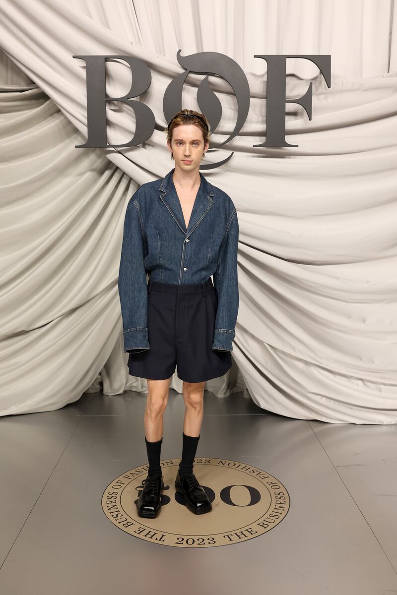 Troye Sivan attends the #BoF500 Gala during Paris Fashion Week at Shangri-La Hotel Paris on September 30, 2023 in Paris, France.
