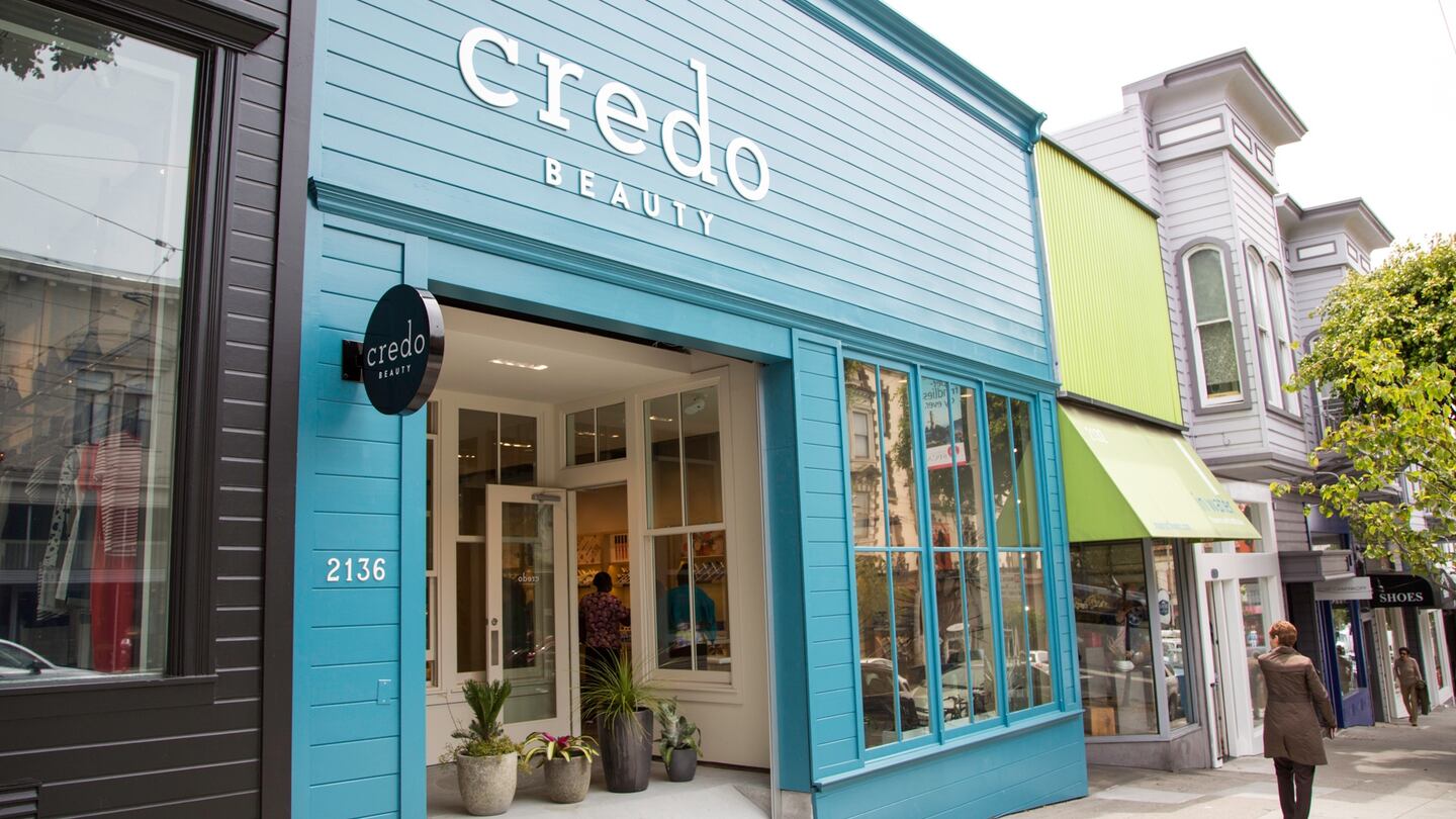 Credo Beauty's storefront in San Francisco