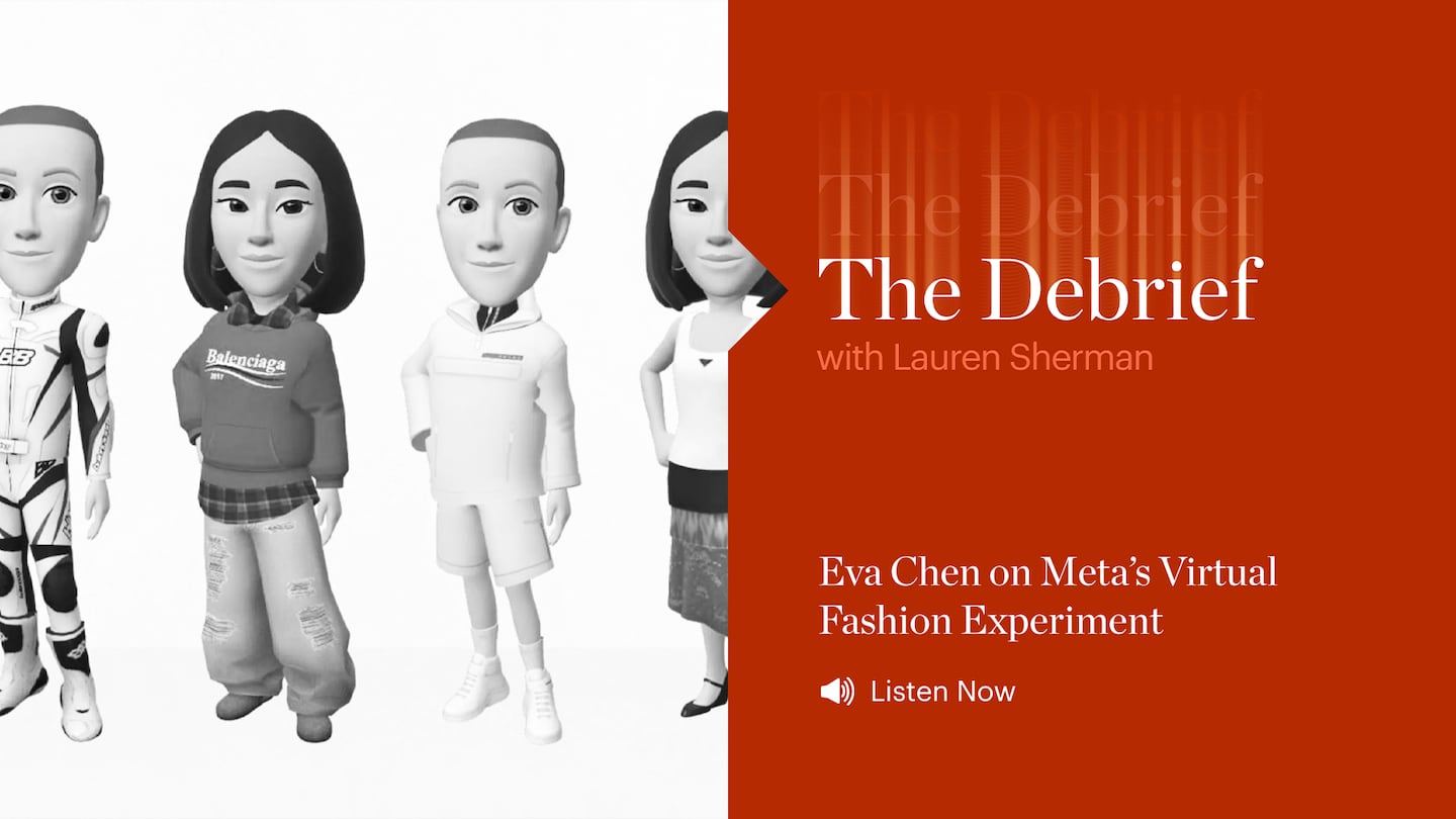 The Debrief: Eva Chen on Meta’s Virtual Fashion Experiment