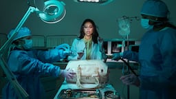 Luggage maker Béis founder Shay Mitchell in an ad for the brand's product relaunch.
