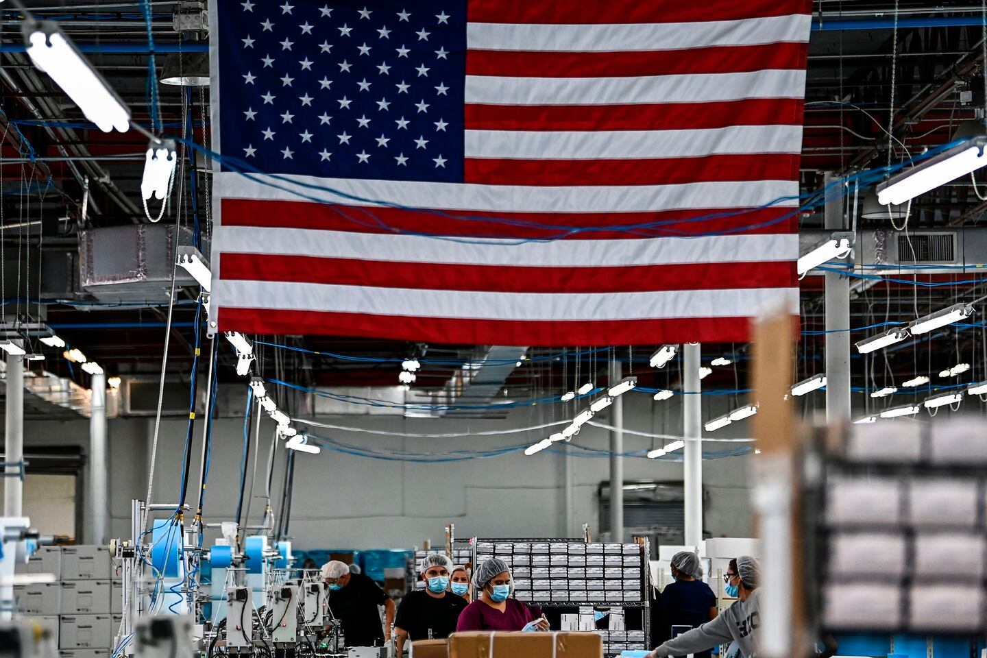 New orders for US-made goods fell in February 2021. Getty Images.