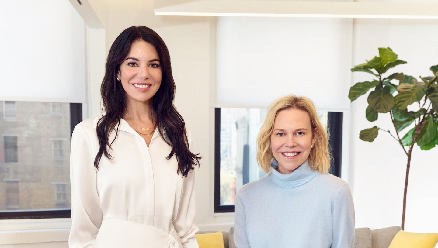 A photo of Supergoop's new CEO Lisa Sequino on the left and Supergoop founder Holly Thaggard on the right.