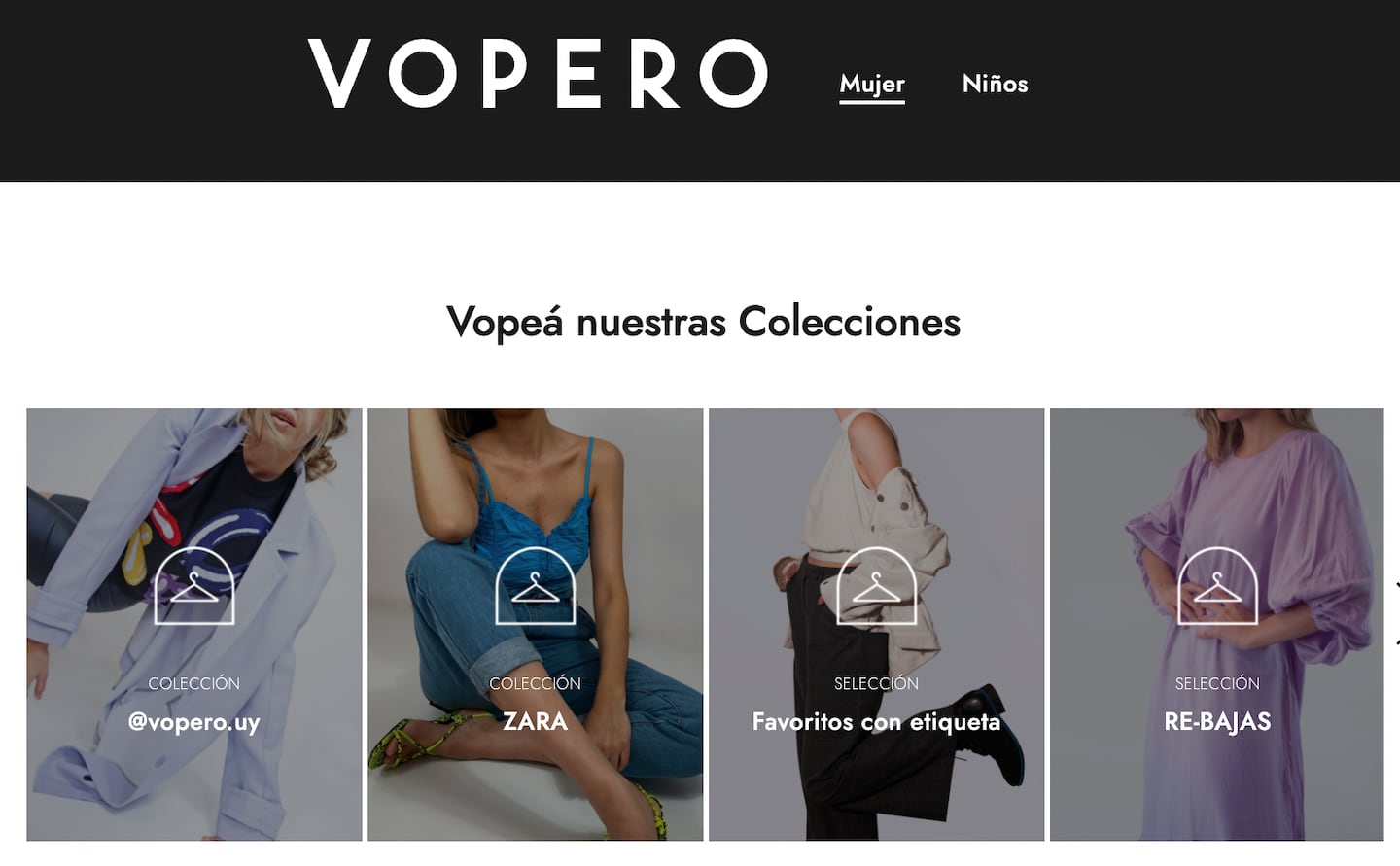 A screenshot from Vopero's Uraguay resale site. Vopero.uy