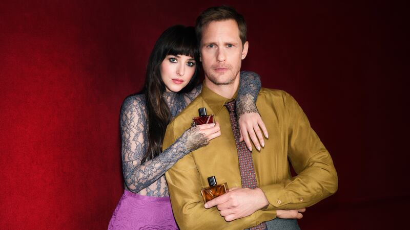 Dakota Johnson and Alexander Skarsgård for Valentino Beauty Vendetta