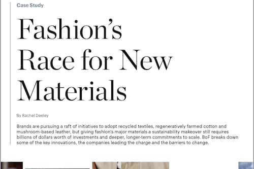 Case Study | Fashion’s Race for New Materials
