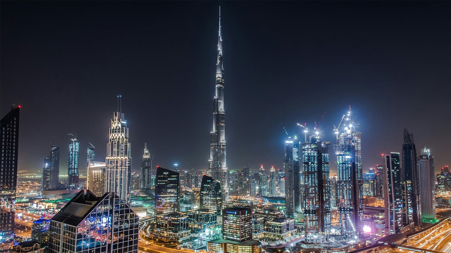 The skyline in Dubai.