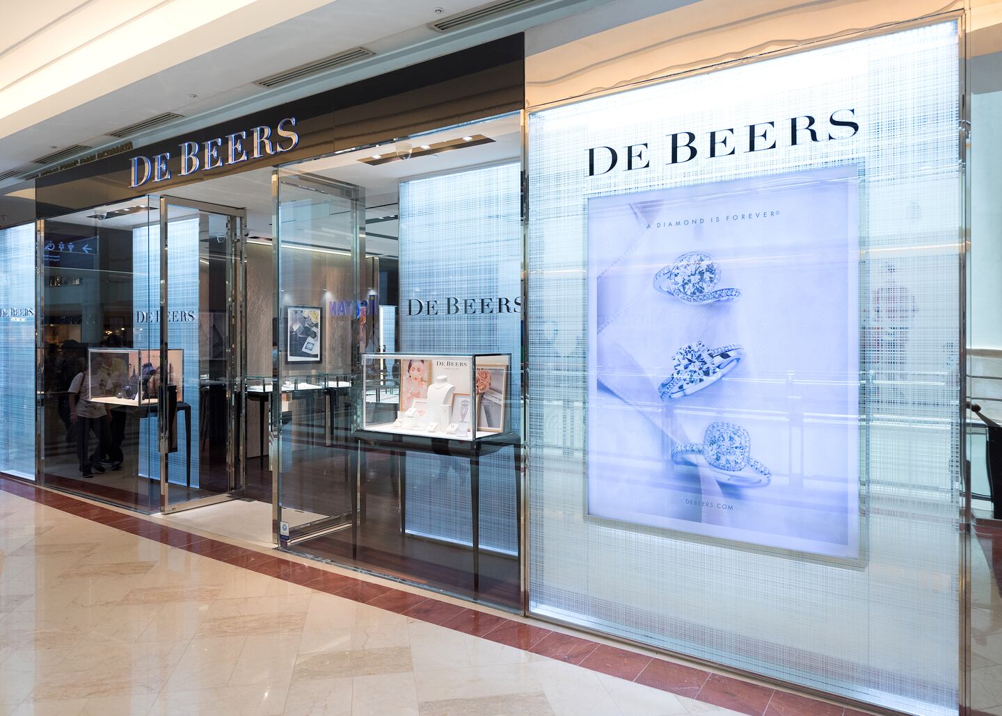 De Beers store in Kuala Lumpur mall.