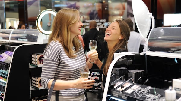 Customers inside Sephora