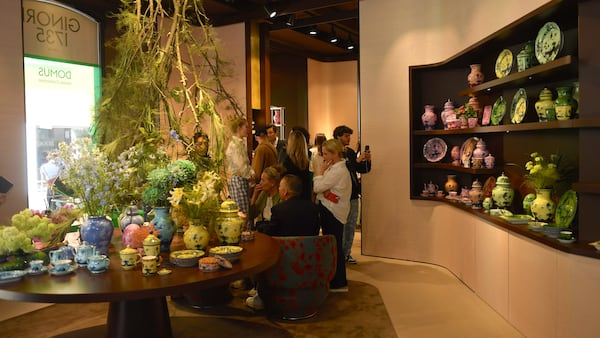 Ginori 1735 Milan flagship store displaying the new Domus collection and porcelain collection.