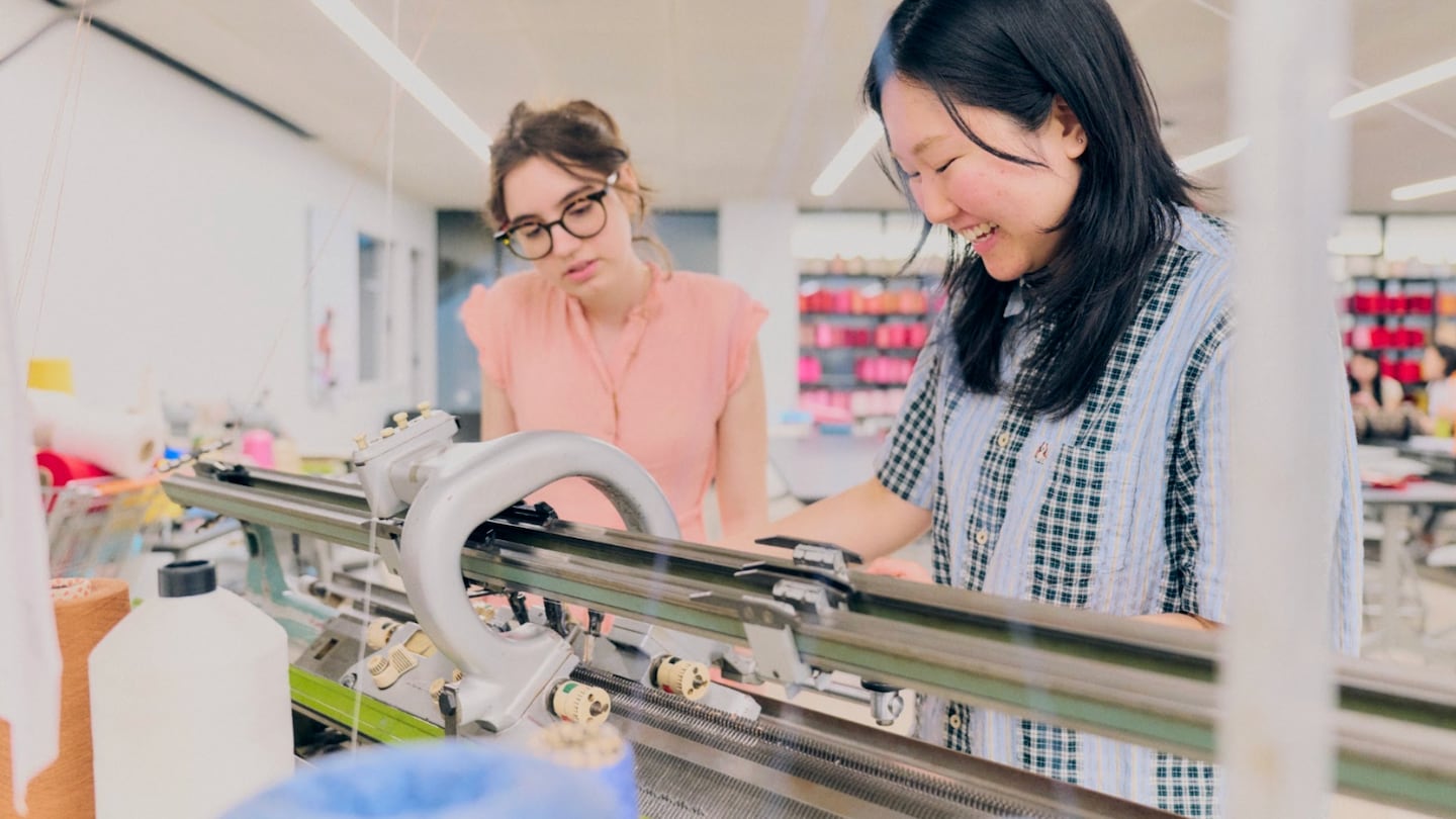 Studio work is a core part of the curriculum at the Fashion Institute of Technology.