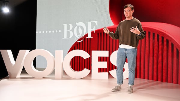 Gabriel Whaley speaks onstage during Session 3: TECHNOLOGY AND INNOVATION during The Business of Fashion Presents VOICES 2025.