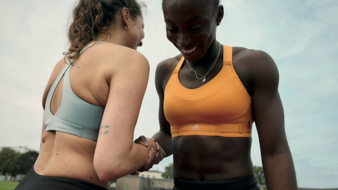 The new sports bra collection from Adidas has 43 new styles in 72 sizes.
