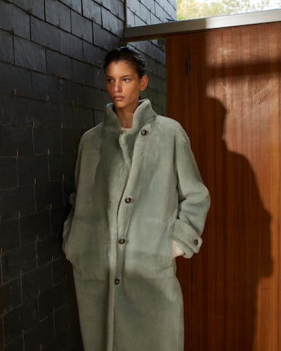 Tailored shearling coats like this have helped Yves Salomon diversify away from fur.