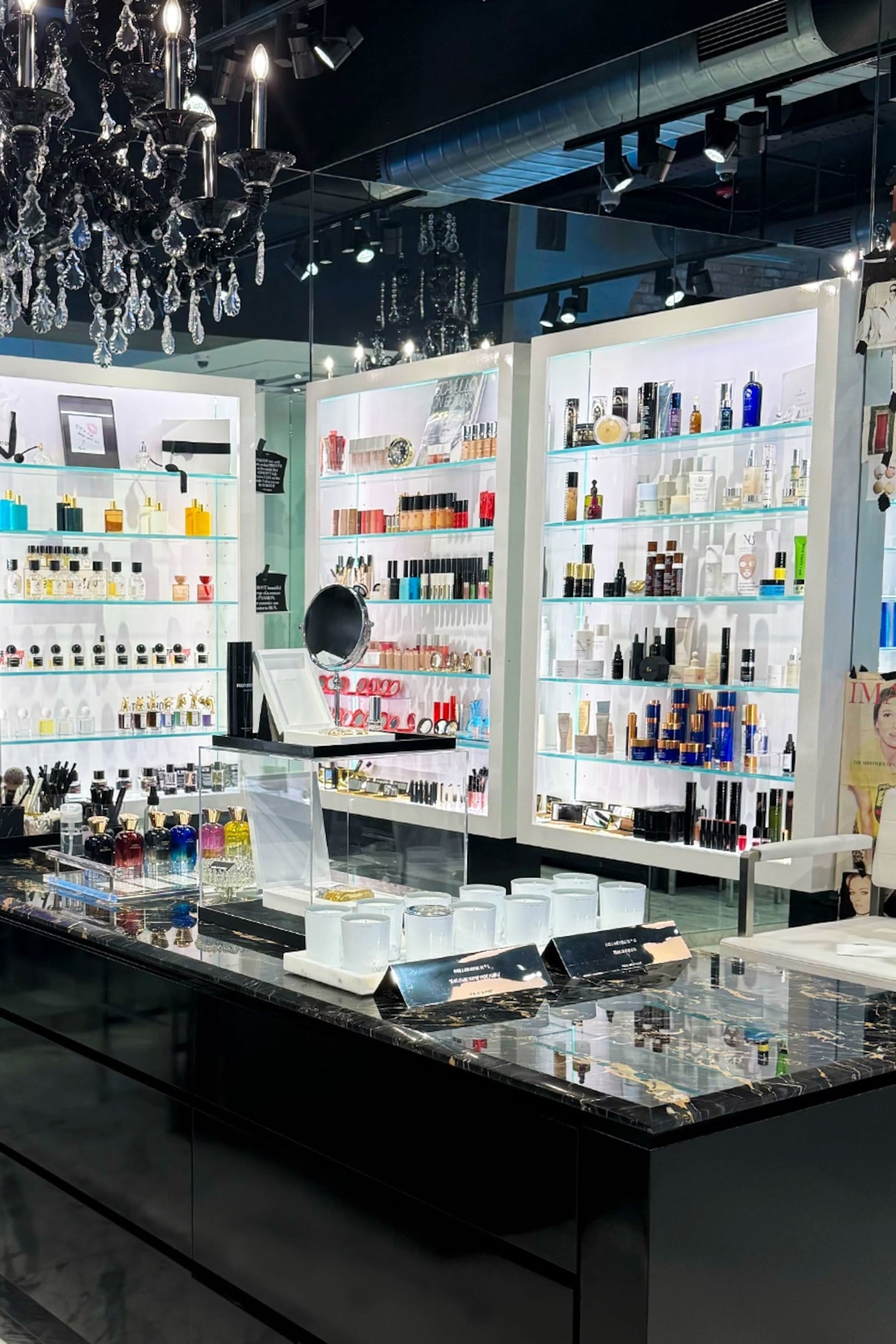 In-store display of luxury products