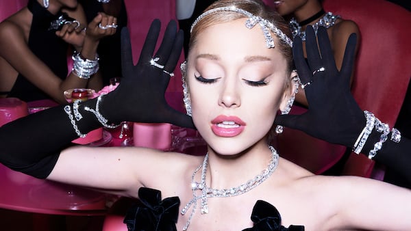 Ariana Grande posed for Swarovski's holiday campaign shot by Mert and Marcus.