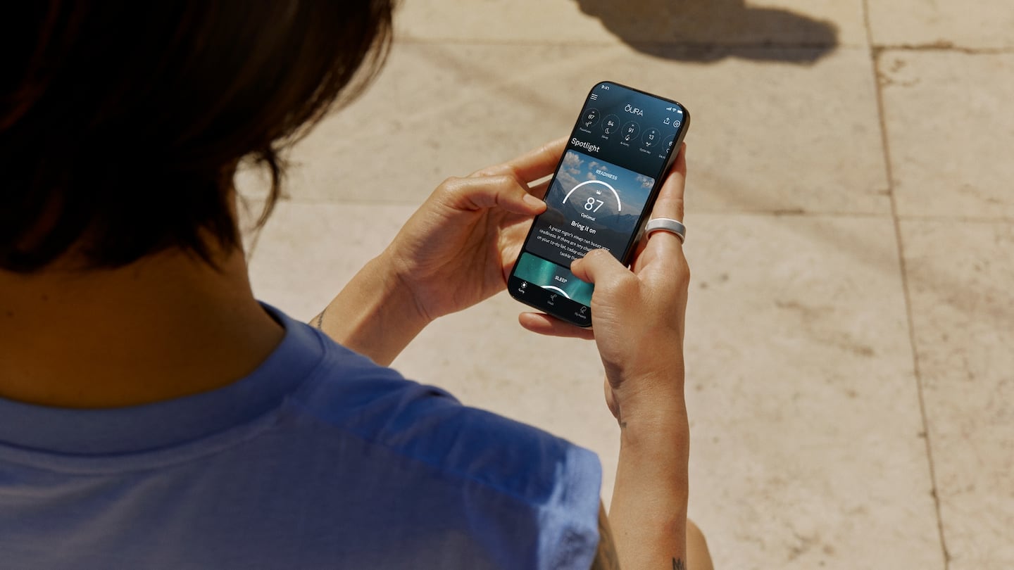 A screen within the Oura app.