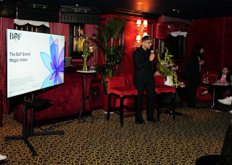BoF Insights executive event on The BoF Brand Magic Index at The Twenty Two, London. Pictured: Rahul Malik, Managing Director of North America & Head of BoF Insights