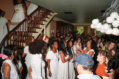 The Resistance Revival Chorus at Lingua Franca's party last week celebrating America's 250th.